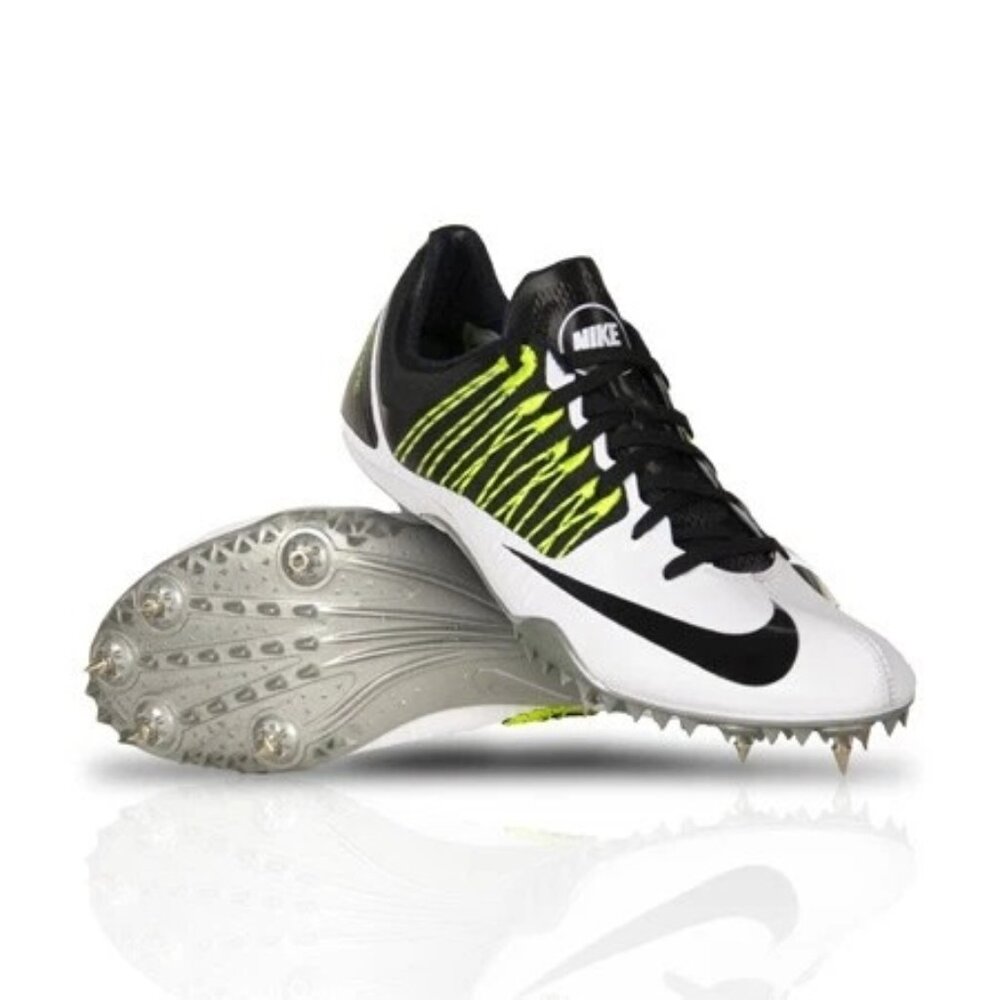 Nike Mens Zoom Celar 5 Running Black White Track Sprint Spike 629226-107 Size 13